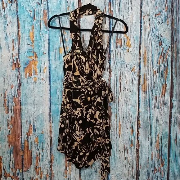 Rachel Rachel Roy Wander Halter Romper Black Sea - Picture 2 of 13